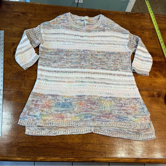 Matilda Jane Beautiful Moments Sweater cable knit multi color sweater size M - Picture 1 of 12